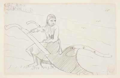 Jente sitter på en plog av Winslow Homer