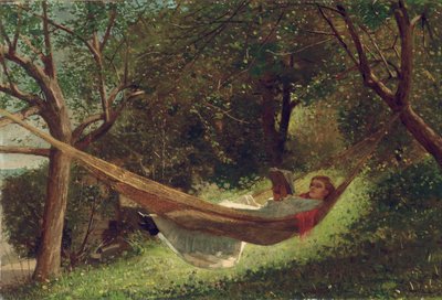 Jente i hengekøyen, 1873 av Winslow Homer