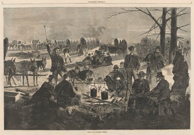 Stopp av et vogntog; fra Harper av Winslow Homer