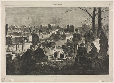 Stopp av vogntoget, 1864. av Winslow Homer