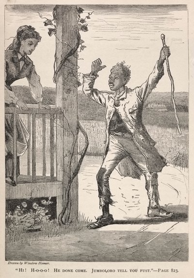 Hei! H-O-O-O! Han har kommet. Jumboloro Tell You First., 1869. av Winslow Homer
