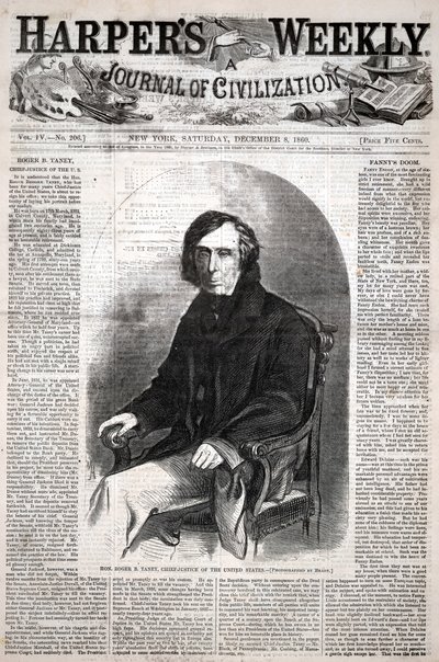 Ærede Roger B. Taney, USAs høyesterettsjustitiarius, fra Harper