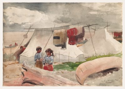 Indian Camp, Roberval, P.Q. av Winslow Homer