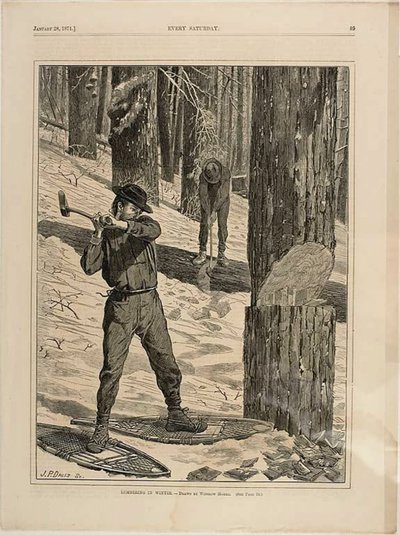 Trelast om vinteren av Winslow Homer