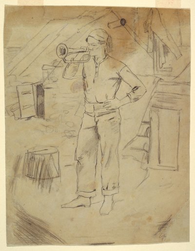 Mann iført Zouaves lue av Winslow Homer