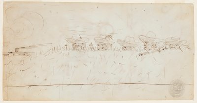 Menn ser over jordarbeid av Winslow Homer