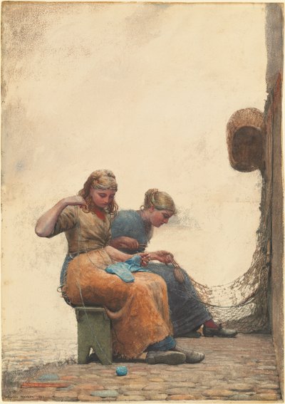 Mending the Nets av Winslow Homer