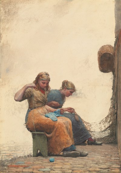 Mending the Nets, 1882. av Winslow Homer