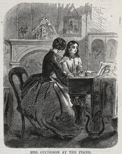 Mrs. Otcheson ved pianoet, 1860. av Winslow Homer