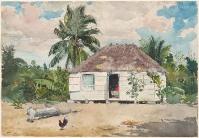 Innfødt hytte på Nassau av Winslow Homer