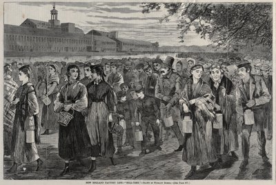 New England Factory Life - Bell-Time, 1868. av Winslow Homer