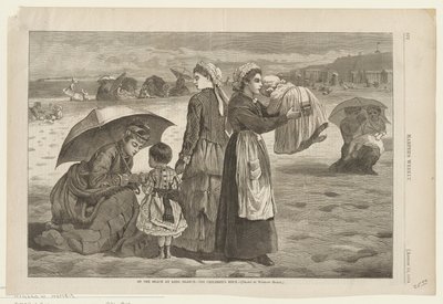 På stranden ved Long Branch - Barnas time av Winslow Homer