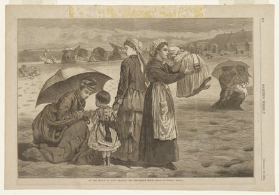 På stranden ved Long Branch - Barnas time av Winslow Homer