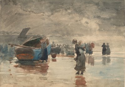 On the Sands, 1881. av Winslow Homer