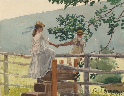 On the Stile, 1878. av Winslow Homer