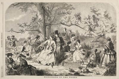 Picknick i skogen, 1858. av Winslow Homer