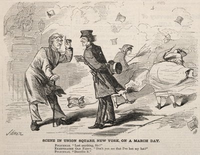 Scene på Union Square, New York, på en marsdag, 1860. av Winslow Homer