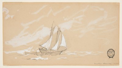 Skonnert med tre dorier av Winslow Homer