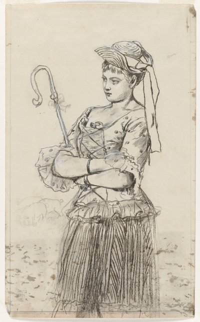 gjeterinne, ca. 1878. av Winslow Homer