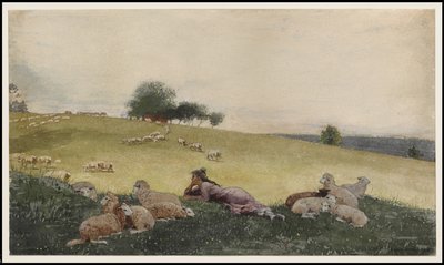 Shepherdess of Houghton Farm, 1878 av Winslow Homer