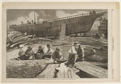 Skipsbygging, Gloucester havn av Winslow Homer