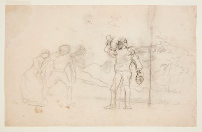 Skisse for "The Wreck" av Winslow Homer
