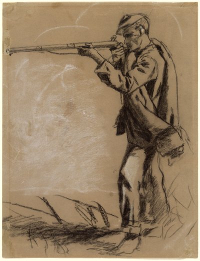 Soldat tar sikte [recto] av Winslow Homer