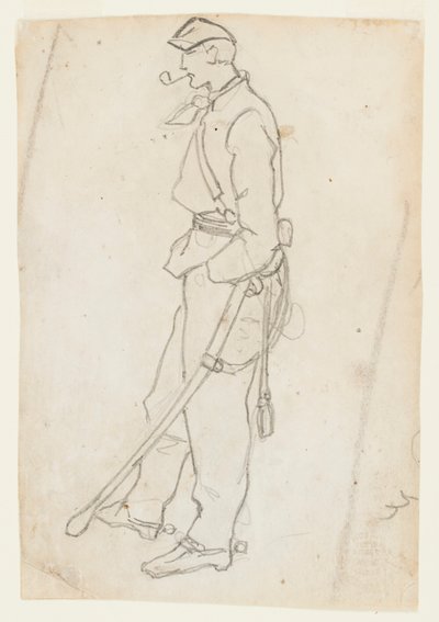 Soldat med sverd og rør av Winslow Homer