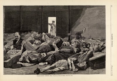 Stasjonshusleietakere, fra Harper#39;s Weekly, 7. februar 1874 av Winslow Homer