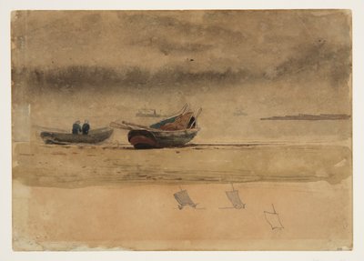 Hekken utsikt over to robåter, England av Winslow Homer