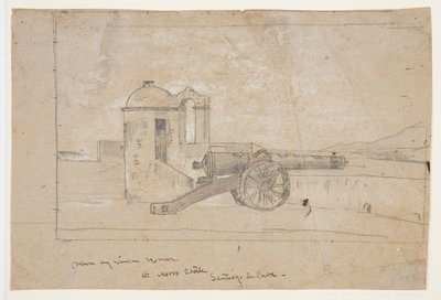 Studie for "Searchlight, Harbour Entrance, Santiago de Cuba" av Winslow Homer