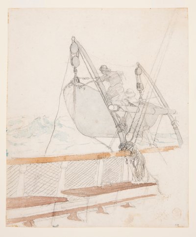 Studie for "The Signal of Distress" av Winslow Homer