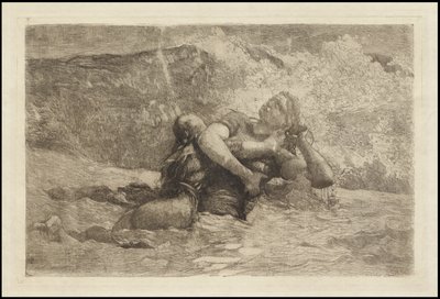 Studie for Undertow, ca. 1886 av Winslow Homer