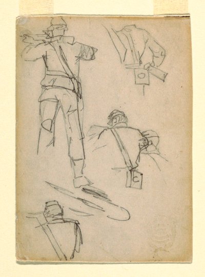 Studie av soldater som tar sikte av Winslow Homer