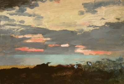 Solnedgang, Saco Bay av Winslow Homer