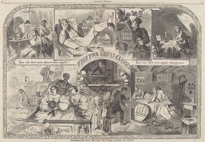 Thanksgiving Day, 1860 - The Two Great Classes of Society, utgitt 1860. av Winslow Homer