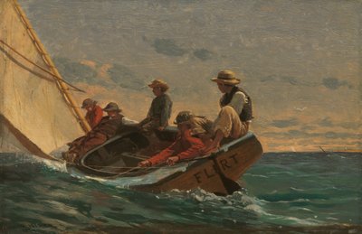 Flørten, 1874. av Winslow Homer