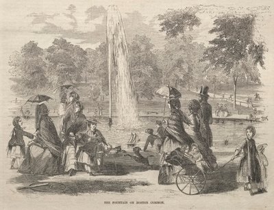 Fontenen ved Boston Common, 1857. av Winslow Homer