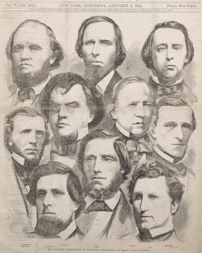 Georgia-delegasjonen i kongressen, 1861. av Winslow Homer