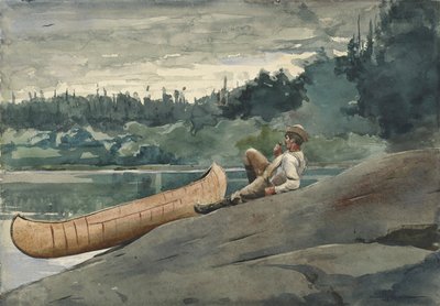 The Guide, 1895 (akvarell og noe undertegning i grafitt på vevd papir) av Winslow Homer