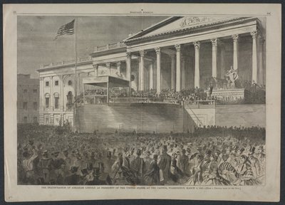 Innsettelsen av Abraham Lincoln som president i USA, 4. mars 1861, 1861. av Winslow Homer