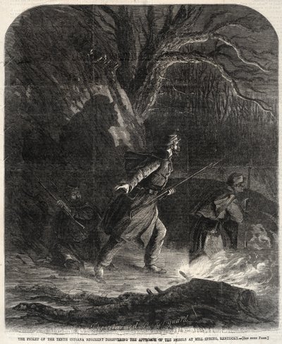 Piketten fra det tiende Indiana-regimentet oppdager opprørernes tilnærming.... av Winslow Homer