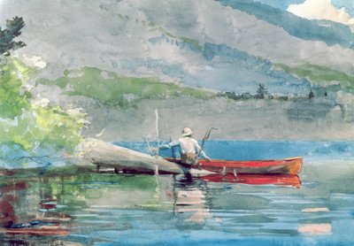 Den røde kanoen, 1884 av Winslow Homer