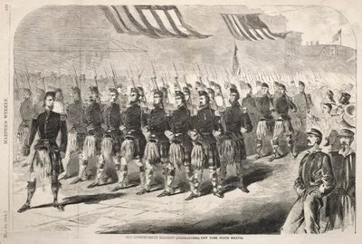 Det syttiniende regiment Highlanders New York State Militia, 1861. av Winslow Homer