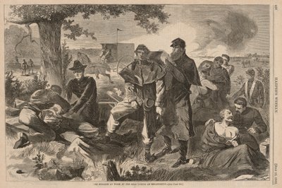 The Surgeon at Work in the Rear under en forlovelse, fra Harper av Winslow Homer