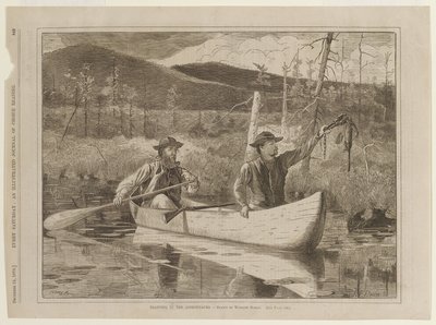 Fangst med feller i Adirondack-fjellene av Winslow Homer