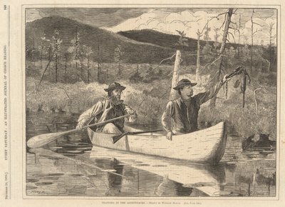 Fangst i Adirondacks, fra hver lørdag 24. desember 1870 av Winslow Homer