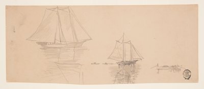 To Schooners og Dories av Winslow Homer