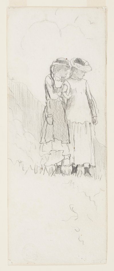 To unge jenter på et felt av Winslow Homer