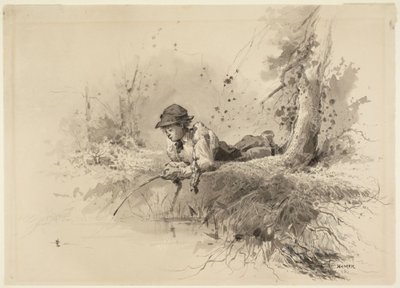 Venter på napp av Winslow Homer